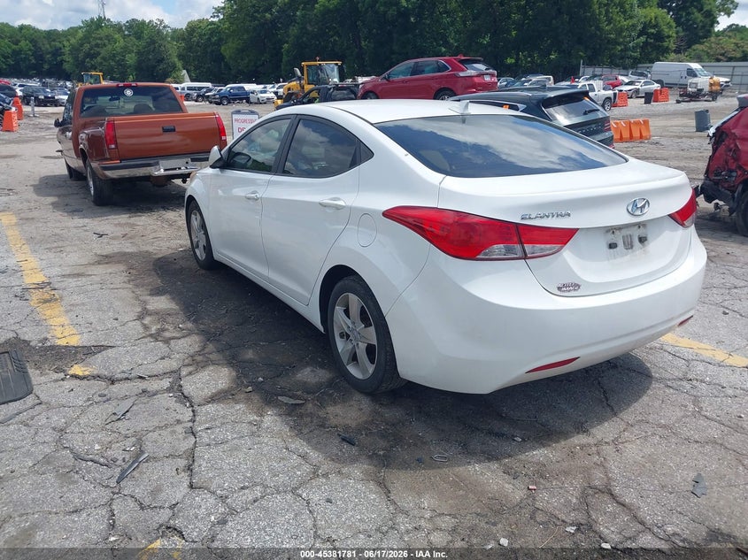 2011 Hyundai Elantra VIN 5NPDH4AE9BH007773 IAAI salvage auction — FRONT & REAR, Salvage (Georgia), sold $575 on 2026-07-09 (photo 3)
