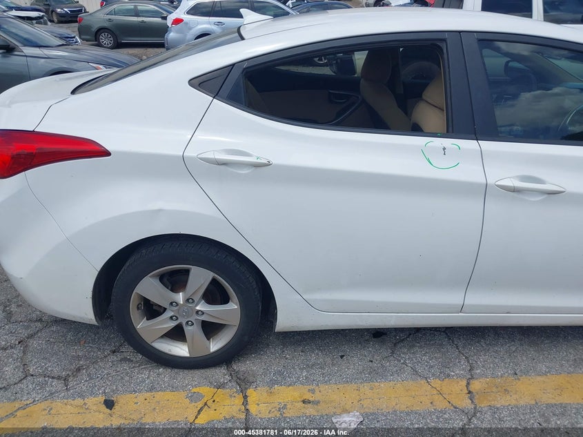 2011 Hyundai Elantra VIN 5NPDH4AE9BH007773 IAAI salvage auction — FRONT & REAR, Salvage (Georgia), sold $575 on 2026-07-09 (photo 6)