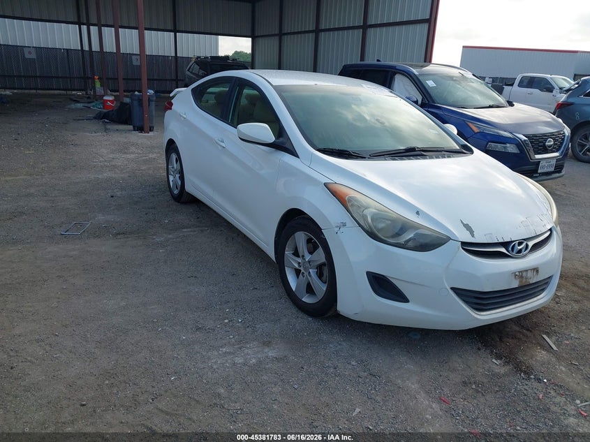 2013 Hyundai Elantra VIN 5NPDH4AE3DH360027 IAAI salvage auction — REAR END, Salvage (Texas), sold $1,250 on 2026-08-03 (photo 1)
