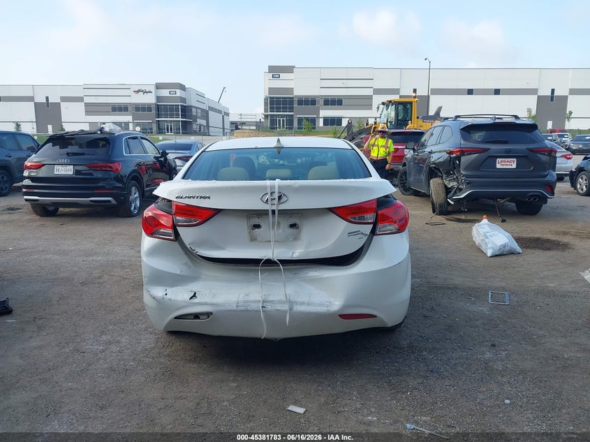 2013 Hyundai Elantra VIN 5NPDH4AE3DH360027 IAAI salvage auction — REAR END, Salvage (Texas), sold $1,250 on 2026-08-03 (photo 6)