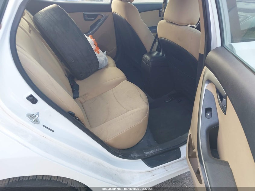2013 Hyundai Elantra VIN 5NPDH4AE3DH360027 IAAI salvage auction — REAR END, Salvage (Texas), sold $1,250 on 2026-08-03 (photo 8)