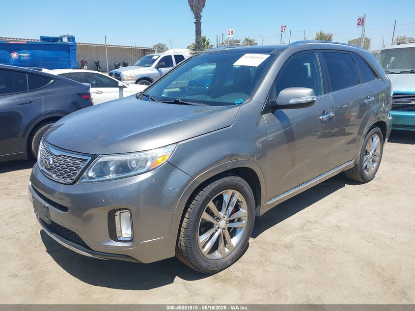 2015 Kia Sorento VIN 5XYKW4A7XFG616897 IAAI salvage auction — RIGHT FRONT, Salvage (California), sold $2,300 on 2026-07-22 (photo 2)