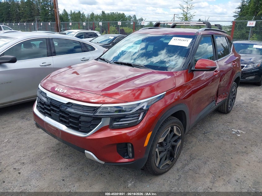 2024 Kia Seltos VIN KNDETCA71R7493783 IAAI salvage auction — LEFT SIDE, Wait Title, sold $8,175 on 2026-08-12 (photo 2)