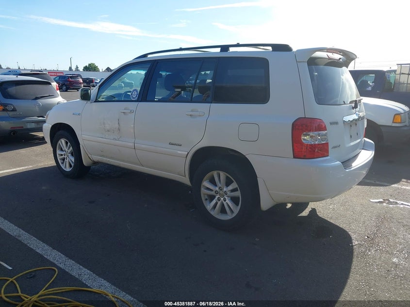 2007 Toyota Highlander hybrid VIN JTEHW21A170034572 IAAI salvage auction — NORMAL WEAR, Clear (Washington), sold $425 on 2026-07-21 (photo 3)