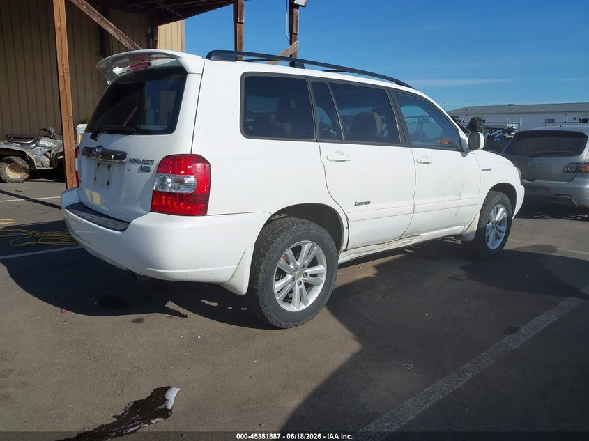 2007 Toyota Highlander hybrid VIN JTEHW21A170034572 IAAI salvage auction — NORMAL WEAR, Clear (Washington), sold $425 on 2026-07-21 (photo 4)