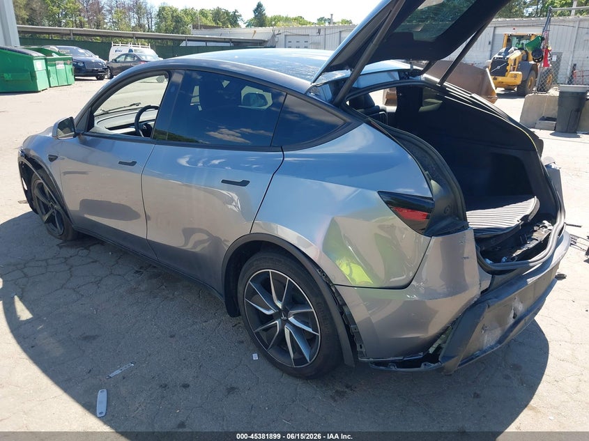 2026 Tesla Model y VIN 7SAYGDEE2TF321895 IAAI salvage auction — FRONT & REAR, Salvage Title, sold $14,600 on 2026-07-13 (photo 3)