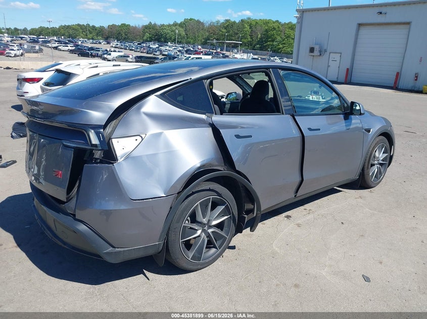 2026 Tesla Model y VIN 7SAYGDEE2TF321895 IAAI salvage auction — FRONT & REAR, Salvage Title, sold $14,600 on 2026-07-13 (photo 4)