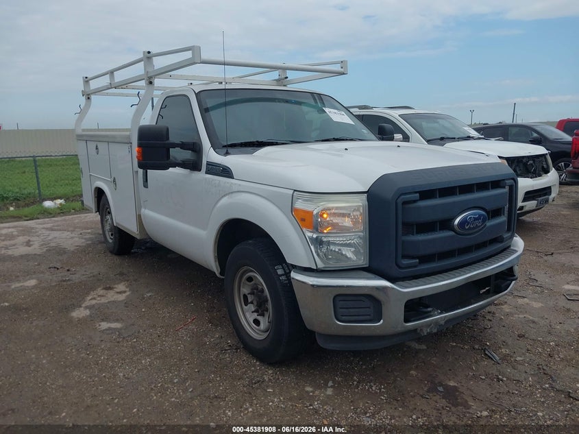 2014 Ford F250 VIN 1FTBF2A61EEB11558 IAAI salvage auction — FRONT & REAR, Enterprise Vehicles Clear Only (Texas), sold $3,200 on 2026-07-09 (photo 1)
