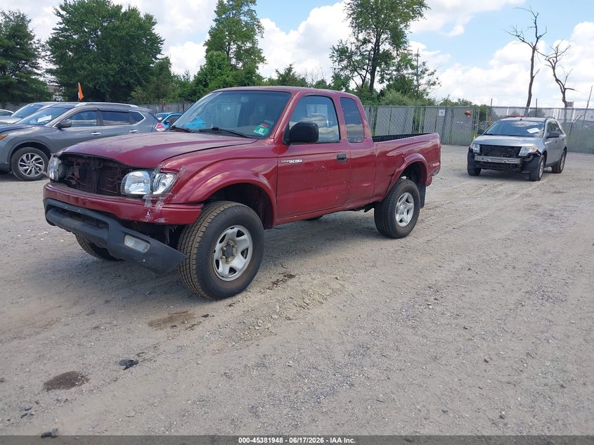 2001 Toyota Tacoma VIN 5TEWM72N81Z820408 IAAI salvage auction — FRONT & REAR, Salvage (New Jersey), sold $1,150 on 2026-07-28 (photo 2)