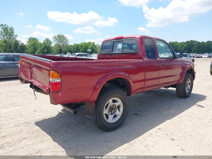 2001 Toyota Tacoma VIN 5TEWM72N81Z820408 IAAI salvage auction — FRONT & REAR, Salvage (New Jersey), sold $1,150 on 2026-07-28 (photo 4)