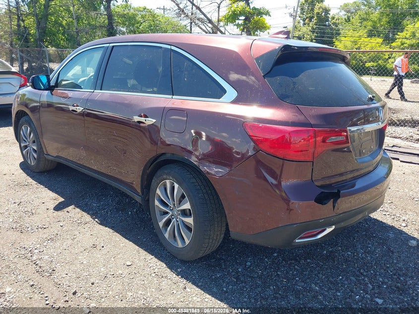 2014 Acura Mdx VIN 5FRYD4H44EB043964 IAAI salvage auction — FRONT END, Salvage (New Jersey), sold $3,050 on 2026-07-30 (photo 3)