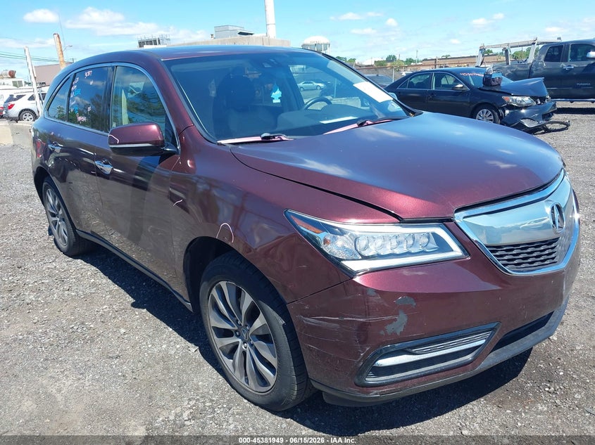 2014 Acura Mdx VIN 5FRYD4H44EB043964 IAAI salvage auction — FRONT END, Salvage (New Jersey), sold $3,050 on 2026-07-30 (photo 6)
