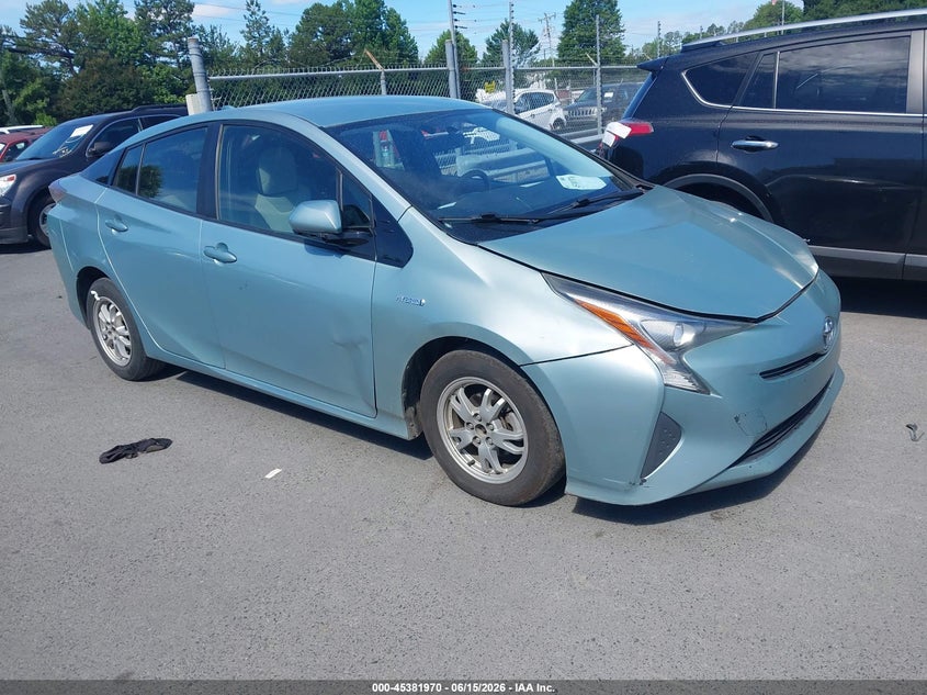 2016 Toyota Prius VIN JTDKARFU1G3013787 IAAI salvage auction — NORMAL WEAR, Clear-Dealer Only (North Carolina), sold $3,100 on 2026-07-29 (photo 1)