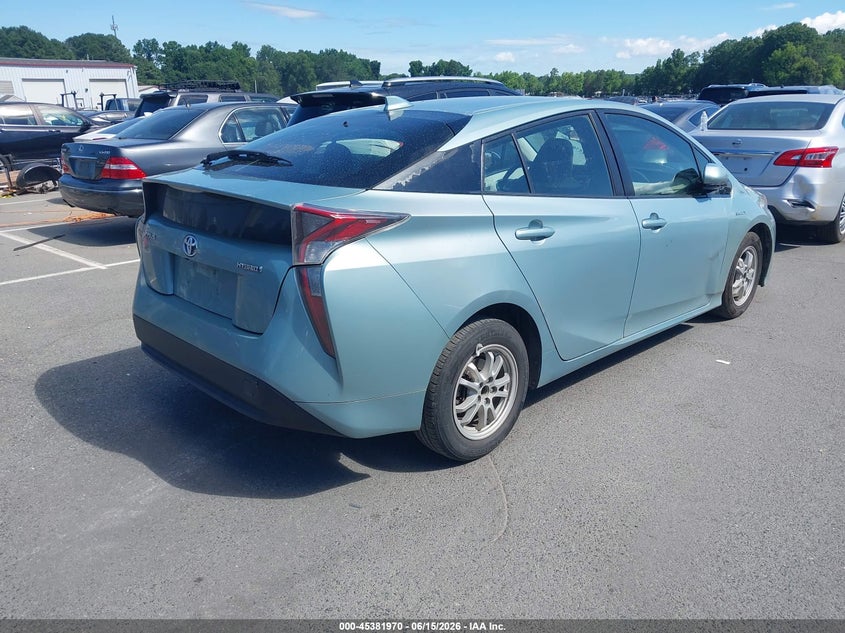 2016 Toyota Prius VIN JTDKARFU1G3013787 IAAI salvage auction — NORMAL WEAR, Clear-Dealer Only (North Carolina), sold $3,100 on 2026-07-29 (photo 4)