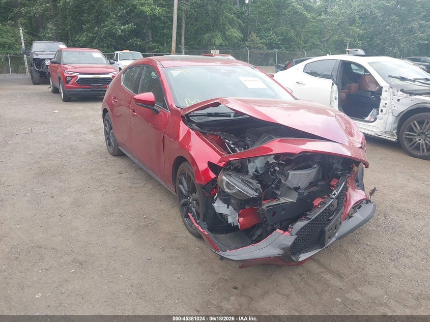 2019 Mazda 3 VIN JM1BPBNM8K1143836 IAAI salvage auction — FRONT END, Salvage - 75% Or Less (Maryland), sold $1,400 on 2026-07-22 (photo 1)