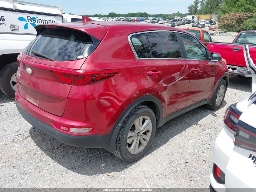 2017 Kia Sportage VIN KNDPM3AC4H7159006 IAAI salvage auction — FRONT END, Salvage (Georgia), sold $1,250 on 2026-07-21 (photo 4)