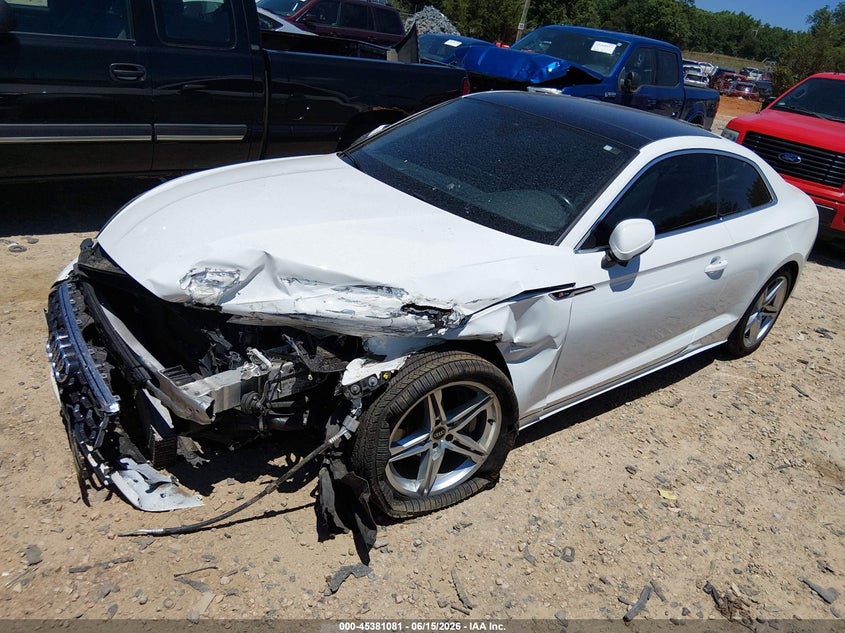 2022 Audi A5 VIN WAUSAAF55NA022430 IAAI salvage auction — FRONT END, Salvage (North Carolina), sold $2,650 on 2026-07-20 (photo 2)