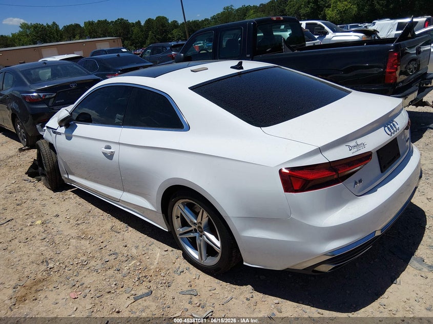 2022 Audi A5 VIN WAUSAAF55NA022430 IAAI salvage auction — FRONT END, Salvage (North Carolina), sold $2,650 on 2026-07-20 (photo 3)