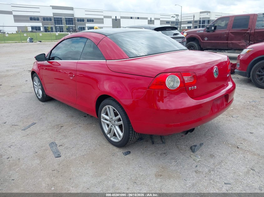 2009 Volkswagen Eos VIN WVWFA71F09V015780 IAAI salvage auction — WATER/FLOOD, Salvage (Texas), sold $25 on 2026-07-28 (photo 3)