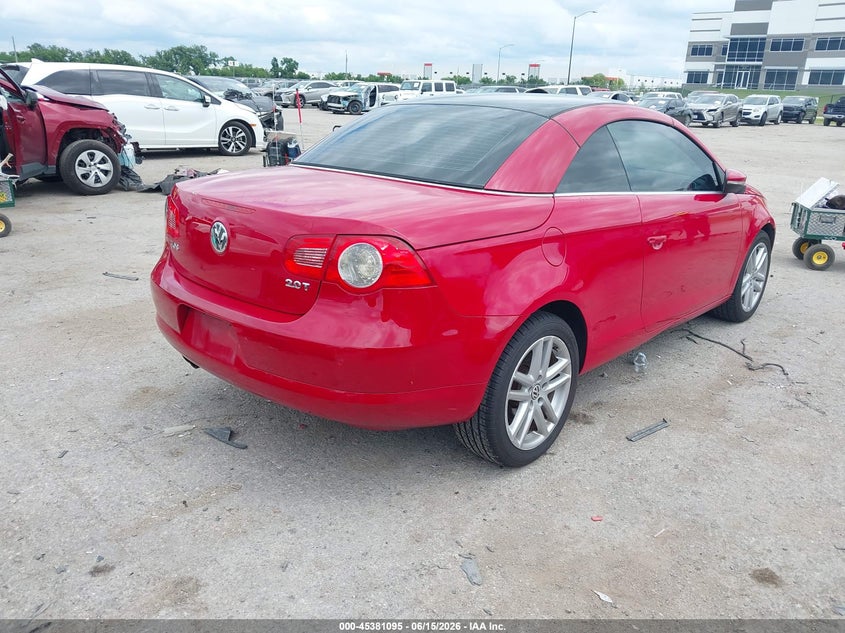 2009 Volkswagen Eos VIN WVWFA71F09V015780 IAAI salvage auction — WATER/FLOOD, Salvage (Texas), sold $25 on 2026-07-28 (photo 4)