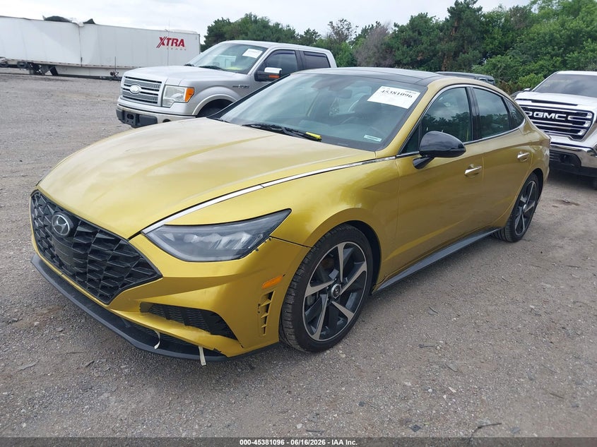 2021 Hyundai Sonata VIN 5NPEJ4J2XMH123856 IAAI salvage auction — FRONT END, Salvage (Indiana), sold $25 on 2026-07-29 (photo 2)