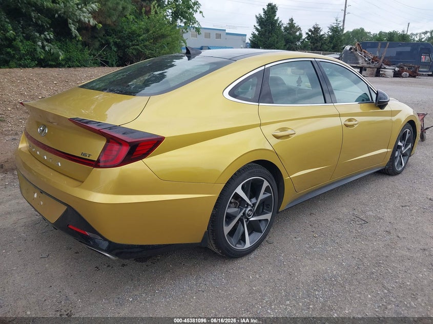 2021 Hyundai Sonata VIN 5NPEJ4J2XMH123856 IAAI salvage auction — FRONT END, Salvage (Indiana), sold $25 on 2026-07-29 (photo 4)