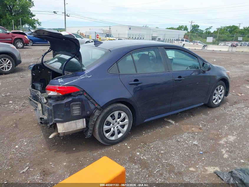 2020 Toyota Corolla VIN 5YFEPRAE7LP048444 IAAI salvage auction — REAR END, Salvage (Tennessee), sold $6,250 on 2026-07-09 (photo 4)
