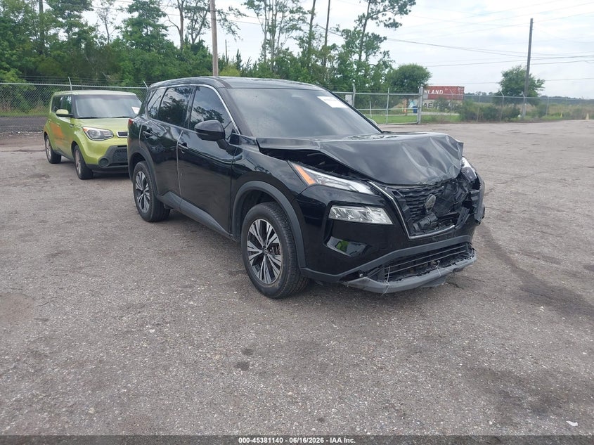 2021 Nissan Rogue VIN JN8AT3BA8MW007336 IAAI salvage auction — FRONT END, Rebuildable (Florida), sold $5,400 on 2026-07-07 (photo 1)