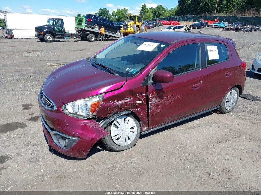 2017 Mitsubishi Mirage VIN ML32A3HJ2HH009609 IAAI salvage auction — FRONT END, Salvage (Pennsylvania), sold $775 on 2026-07-14 (photo 2)