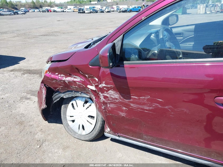 2017 Mitsubishi Mirage VIN ML32A3HJ2HH009609 IAAI salvage auction — FRONT END, Salvage (Pennsylvania), sold $775 on 2026-07-14 (photo 6)