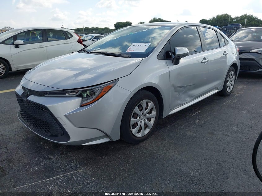 2021 Toyota Corolla VIN JTDEPMAE8MJ188866 IAAI salvage auction — SIDE, Rebuildable (Florida), sold $5,150 on 2026-07-21 (photo 2)