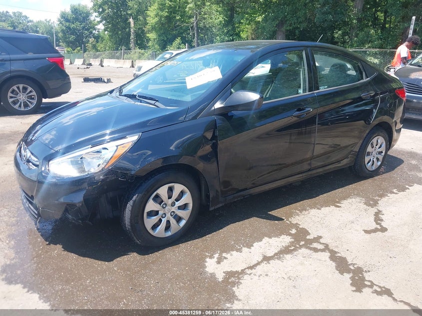 2017 Hyundai Accent VIN KMHCT4AE7HU321099 IAAI salvage auction — FRONT END, Salvage - Greater Than 75% (Maryland), sold $500 on 2026-07-11 (photo 2)