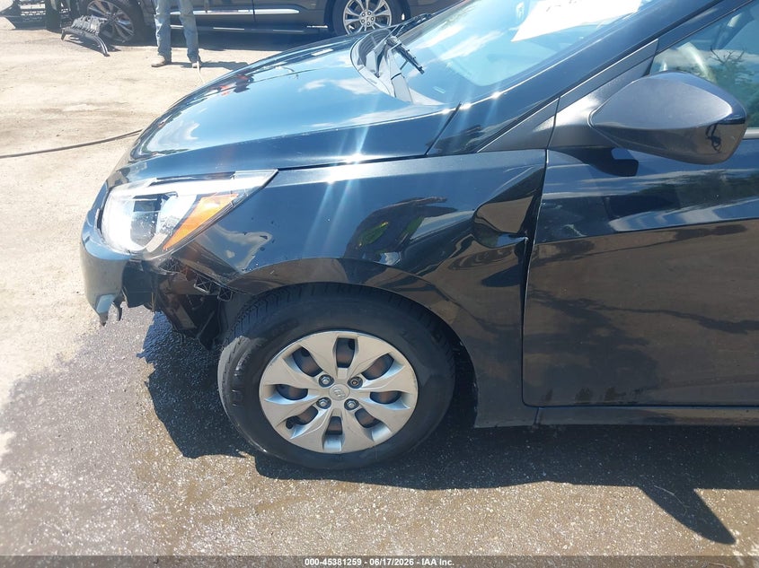 2017 Hyundai Accent VIN KMHCT4AE7HU321099 IAAI salvage auction — FRONT END, Salvage - Greater Than 75% (Maryland), sold $500 on 2026-07-11 (photo 6)