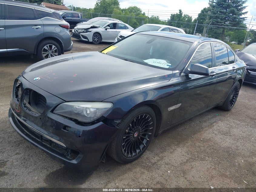 2012 BMW 7er VIN WBAKC6C52CC395714 IAAI salvage auction — RIGHT FRONT, Previous Salvage (Michigan), sold $1,150 on 2026-07-08 (photo 2)