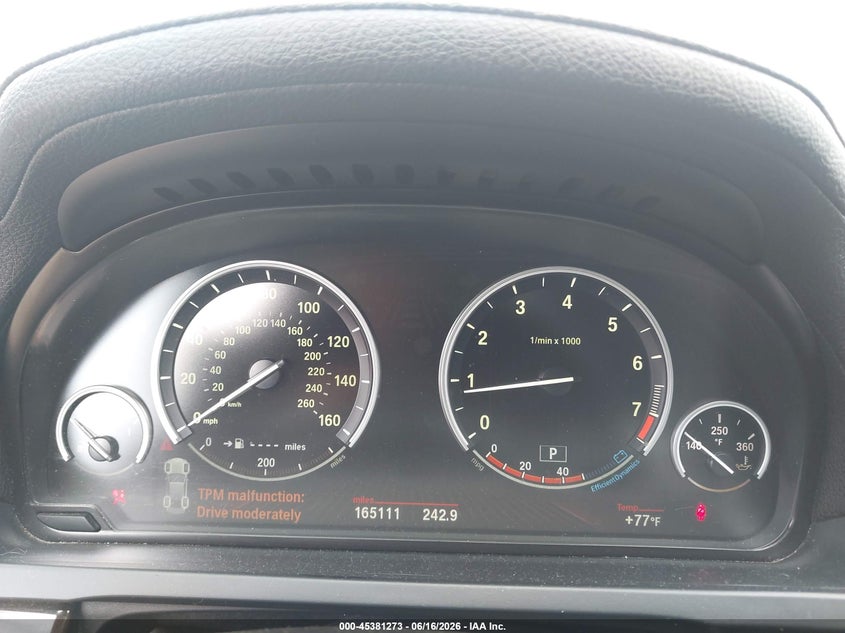 2012 BMW 7er VIN WBAKC6C52CC395714 IAAI salvage auction — RIGHT FRONT, Previous Salvage (Michigan), sold $1,150 on 2026-07-08 (photo 7)