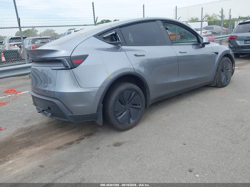 2026 Tesla Model y VIN 7SAYGDEE3TA457871 IAAI salvage auction — FRONT & REAR, Salvage (North Carolina), sold $20,500 on 2026-07-16 (photo 4)