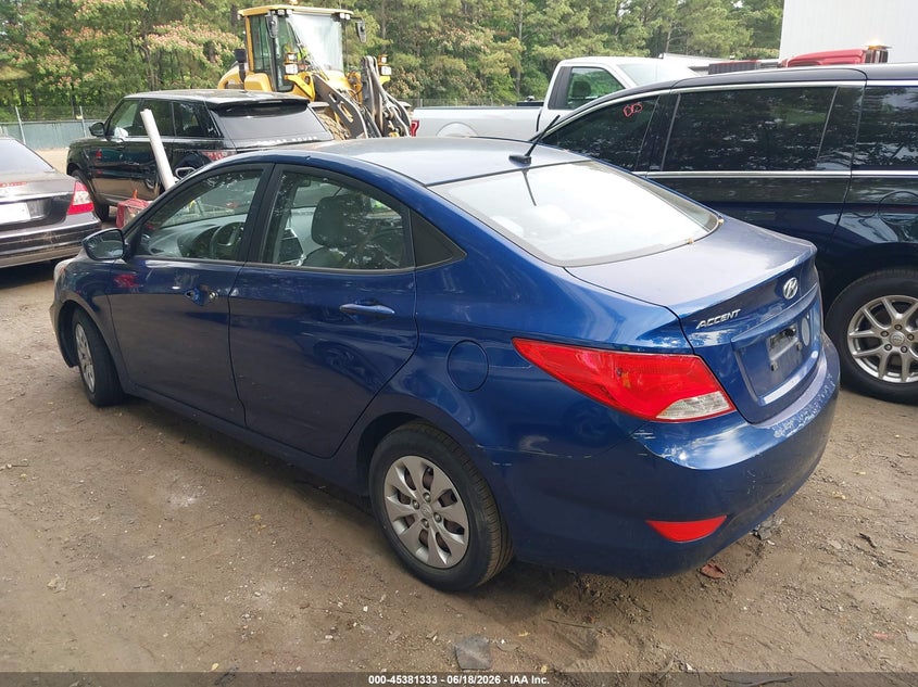 2015 Hyundai Accent VIN KMHCT4AE9FU796489 IAAI salvage auction — NORMAL WEAR, Clear (Virginia), sold $750 on 2026-07-11 (photo 3)