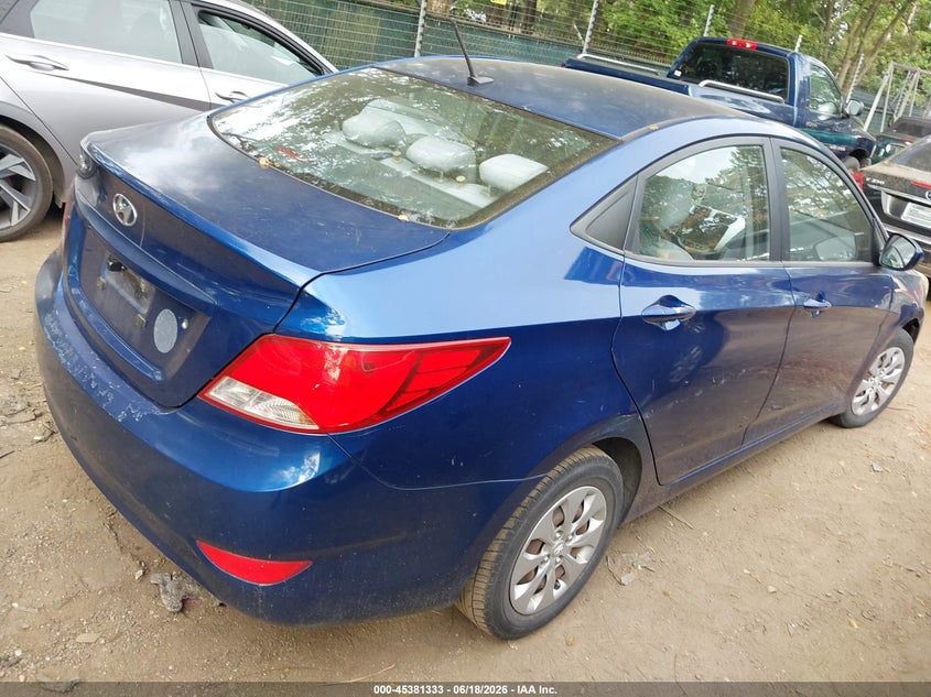 2015 Hyundai Accent VIN KMHCT4AE9FU796489 IAAI salvage auction — NORMAL WEAR, Clear (Virginia), sold $750 on 2026-07-11 (photo 4)