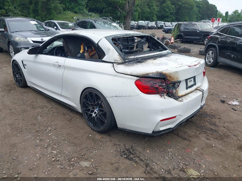 2015 BMW M4 VIN WBS3U9C52FP968218 IAAI salvage auction — EXTERIOR BURN, Salvage Title, sold $11,325 on 2026-08-04 (photo 3)