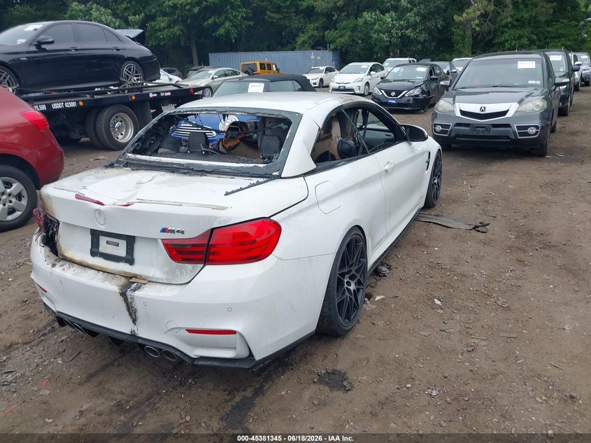 2015 BMW M4 VIN WBS3U9C52FP968218 IAAI salvage auction — EXTERIOR BURN, Salvage Title, sold $11,325 on 2026-08-04 (photo 4)