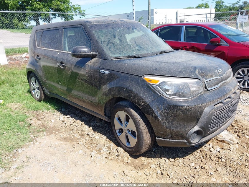 2016 Kia Soul VIN KNDJN2A2XG7301104 IAAI salvage auction — NORMAL WEAR, Clear (Tennessee), sold $325 on 2026-07-16 (photo 1)