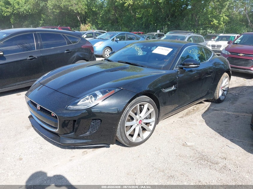 2017 Jaguar F-type VIN SAJWA6BU0H8K46717 IAAI salvage auction — REAR END, Clear (Indiana), sold $11,500 on 2026-07-29 (photo 2)
