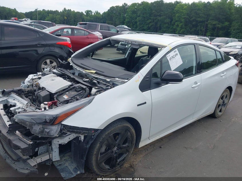 2021 Toyota Prius VIN JTDKAMFU4M3128401 IAAI salvage auction — RIGHT FRONT, Salvage (North Carolina), sold $5,750 on 2026-07-22 (photo 2)