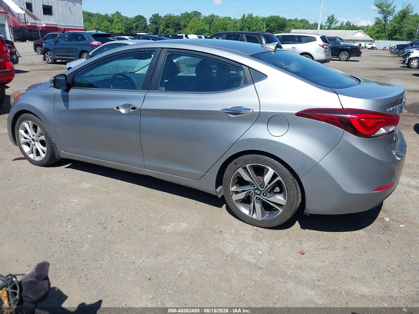 2015 Hyundai Elantra VIN KMHDH4AE5FU321413 IAAI salvage auction — THEFT, Clear (Virginia), sold $25 on 2026-07-29 (photo 3)