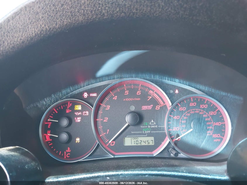 2014 Subaru Impreza wrx VIN JF1GV8J65EL007913 IAAI salvage auction — FRONT END, Salvage (California), sold $1,600 on 2026-07-09 (photo 7)