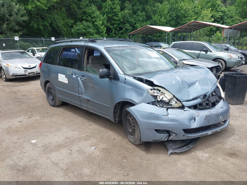2006 Toyota Sienna VIN 5TDZA23C66S395328 IAAI salvage auction — FRONT END, Salvage - Greater Than 75% (Maryland), sold $525 on 2026-07-07 (photo 1)