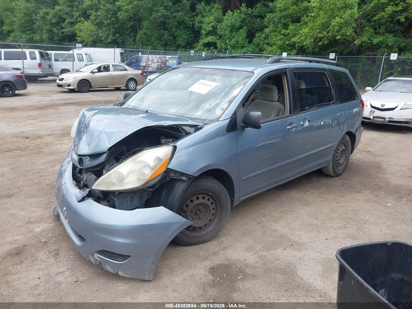2006 Toyota Sienna VIN 5TDZA23C66S395328 IAAI salvage auction — FRONT END, Salvage - Greater Than 75% (Maryland), sold $525 on 2026-07-07 (photo 2)
