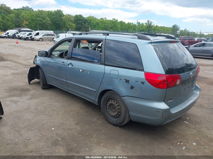 2006 Toyota Sienna VIN 5TDZA23C66S395328 IAAI salvage auction — FRONT END, Salvage - Greater Than 75% (Maryland), sold $525 on 2026-07-07 (photo 3)