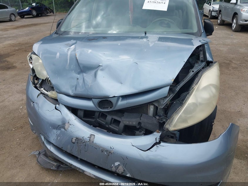 2006 Toyota Sienna VIN 5TDZA23C66S395328 IAAI salvage auction — FRONT END, Salvage - Greater Than 75% (Maryland), sold $525 on 2026-07-07 (photo 6)