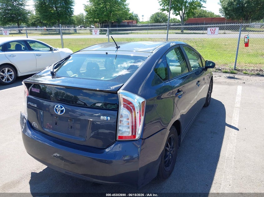 2012 Toyota Prius VIN JTDKN3DU0C1548488 IAAI salvage auction — REAR END, Salvage (New Jersey), sold $550 on 2026-07-30 (photo 4)